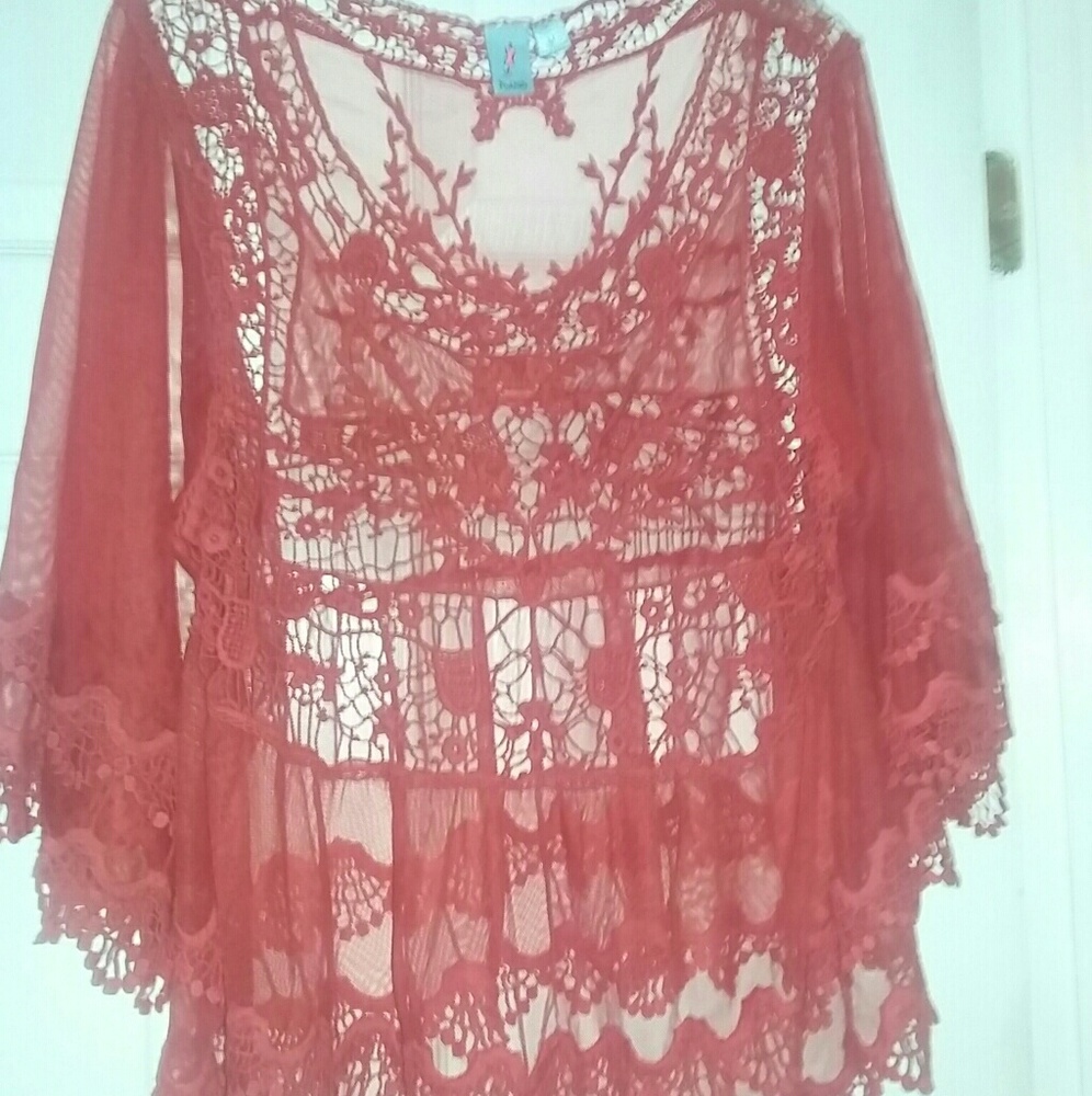 A very elegant lace blouse.